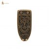 Ornate Celtic Antiqued Brass Viking Belt End Chape Functional Belt Accessory