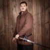 Leather Medieval Sword Frog with Belt Hanging Loop