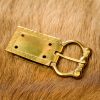 Medieval Pure Solid Brass Belt Buckle Functional Clothing Accessory