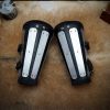 Genuine Leather Bracers With Splinted Metal Plates Arms Armor
