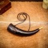 Blowing Horn / pibole / Hunting Call Genuine Ox Horn with Brass Mouthpiece