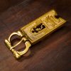 Medieval Closed Thistle Buckle Pure Solid Brass Belt Accessory