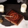 Fleur de Lis Navigation Compass Handcrafted Genuine Leather Journal Diary Notes