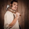 Viking Warrior Axe with Hand Forged Carbon Steel Head