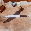 Viking Seax Dagger with Leather Scabbard