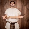 Roman Gladius Handcrafted Wooden Sword with Historical Design