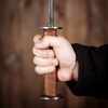 Late Medieval Full Tang Battle Axe with Leather Wrapped Handle