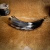Medieval Viking Drinking Horn with Brass Fittings Handcrafted Genuine Ox Horn