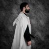 Medieval Templar Hooded Cape Handcrafted Canvas Cotton Knightly Clothing