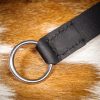 Medieval Leather Belt with Lustrous Steel Ring Buckle
