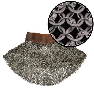 Round Ring Medieval Chainmail Aventail, Riveted, ID 10 mm, Natural