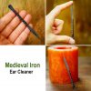 Medieval Hand Forged Iron Ear Scoop Historically Inspired Accessory