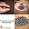 Mild Steel Loose Rings, Round Rings with Dome Rivets, 9 mm 16 gauge, Craft and Repair Chainmail Armour