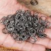 Mild Steel Loose Rings, Round Rings with Dome Rivets, 9 mm 16 gauge, Craft and Repair Chainmail Armour