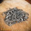 Mild Steel Loose Rings, Round Rings with Dome Rivets, 9 mm 16 gauge, Craft and Repair Chainmail Armour