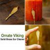 Ornate Viking Pure Solid Brass Ear Cleaner Set of 2