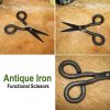 Antique Iron Hand Forged Scissors Fully Functional Medieval Accessory
