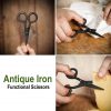 Antique Iron Hand Forged Scissors Fully Functional Medieval Accessory
