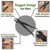 Rugged Vintage Hand Forged Large Iron Pliers Camp Kit Gear