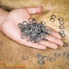 Mild Steel Loose Rings, Round Rings with Dome Rivets, 9 mm 18 gauge, Craft and Repair Chainmail Armour