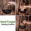 Hand Forged Cauldron Fully Functional Iron Camping Accessory