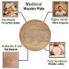 Medieval Wooden Plate Hand Crafted  Useful Hardwood Cutlery