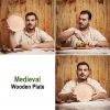 Medieval Wooden Plate Hand Crafted  Useful Hardwood Cutlery