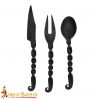Hand Forged Medieval Cutlery Set Spoon, Fork and knife