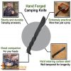 Hand Forged Railroad Spike Knife with Twisted Handle