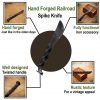 Hand Forged Railroad Spike Knife with Twisted Handle