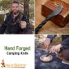 Hand Forged Railroad Spike Knife with Twisted Handle