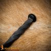 Hand Forged Railroad Spike Knife with Twisted Handle