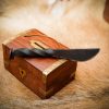 Hand Forged Railroad Spike Knife with Twisted Handle