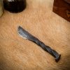 Hand Forged Railroad Spike Knife with Twisted Handle