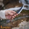 Hand Forged Functional Knife with Leather Wrapped Handle
