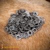 Mild Steel Loose Rings, Flat Rings with Dome Rivets, 6 mm 18 gauge, Craft and Repair Chainmail Armour