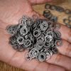 Mild Steel Loose Rings, Flat Rings with Dome Rivets, 6 mm 18 gauge, Craft and Repair Chainmail Armour