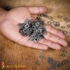 Mild Steel Loose Rings, Flat Rings with Dome Rivets, 6 mm 18 gauge, Craft and Repair Chainmail Armour
