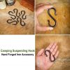Iron Hand Forged Suspending Hook Functional Camping Accessory Set of 5