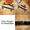 Medieval Chest Hinges Pair / Hand Forged Iron Rustic Door Hinge