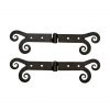 Medieval Chest Hinges Pair / Hand Forged Iron Rustic Door Hinge