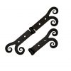 Medieval Chest Hinges Pair / Hand Forged Iron Rustic Door Hinge