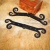 Medieval Chest Hinges Pair / Hand Forged Iron Rustic Door Hinge