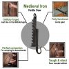 Medieval Hand Forged Iron Kettle Saw Functional Camp Gear