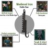 Medieval Hand Forged Iron Kettle Saw Functional Camp Gear