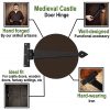 Medieval Chest Hinges / Hand Forged Iron Rustic Door Hinge