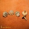 Medieval Rosette Pure Brass Mounts / Conchos Set of 5