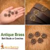 Flower Shaped Antiqued Pure Brass Belts or Clothing Adornments