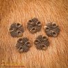 Flower Shaped Antiqued Pure Brass Belts or Clothing Adornments