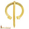 Pure Brass Fibula Cloak Brooch Ideal for Celts / Anglo - Saxon / Viking